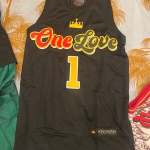 KINGMAN “ONE LOVE” Black Men's Jersey, Size Small